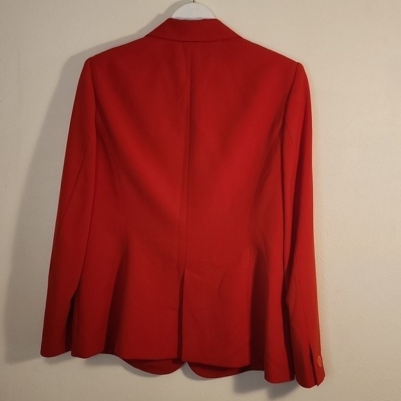 Les Copains red blazer made in Italy fully lined Size 48 - Picture 8 of 11